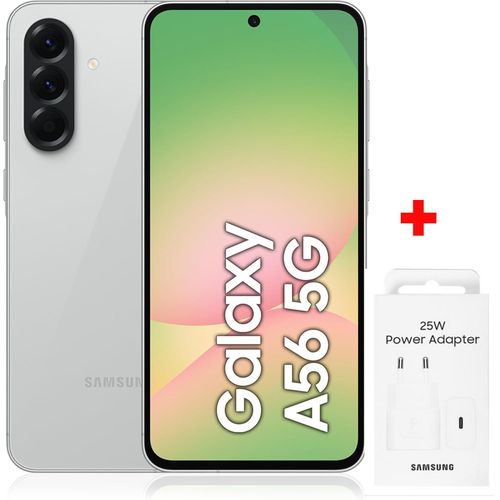 Samsung Galaxy A56 5G - 6.7''-(8GB - 256GB)-50MP+12MP+5MP+/32MP- Gris + Chargeur 25 W
 Fiche Technique et Prix au Maroc