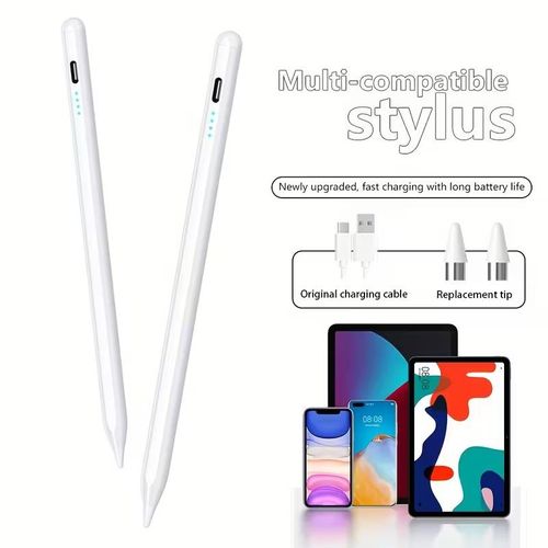 Stylo Blanc Compatible avec iPad, Android & Tablette Microsoft - Écriture Fluide, Charge Rapide, Haute Précision Capacitive pour Apple Pencil, Adapté à iOS, Samsung Galaxy et Tous Appareils Tactiles
 Fiche Technique et Prix au Maroc