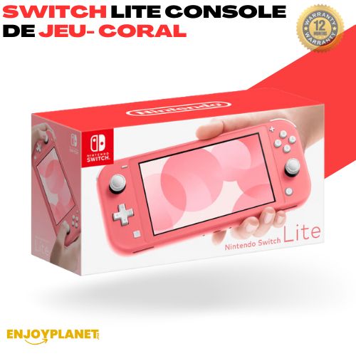 Nintendo Switch Lite Console de jeu- Coral
 Fiche Technique et Prix au Maroc