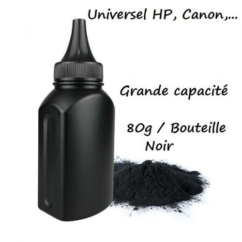 Poudre de toner Universel avec HP,Lexmark … 80g par bouteille
 Fiche Technique et Prix au Maroc