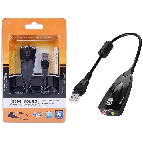 Carte Son USB 2.0 Sound Card 5Hv2 : Virtuel 7.1 Surround Son Immersif de Qualité
 Fiche Technique et Prix au Maroc
