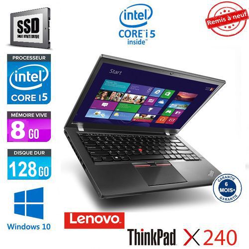 Lenovo 12,5" - ThinkPad X240 - 16Go Ram  - 512 SSD - Windows - Noir
 Fiche Technique et Prix au Maroc
