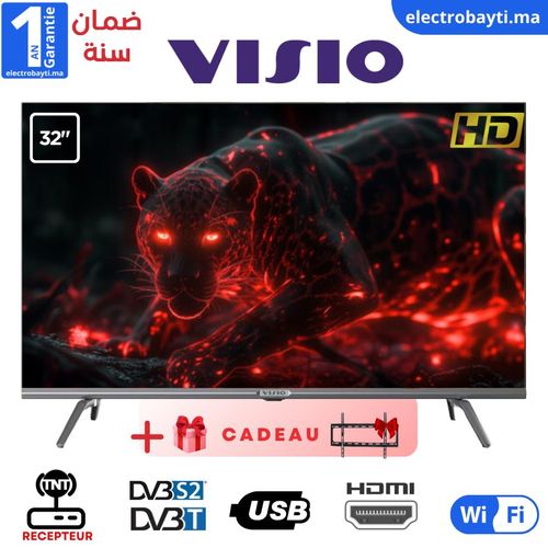 Visio  TV HD LED - 32 - Récepteur intégré + TNT - LED32VSRCP
 Fiche Technique et Prix au Maroc