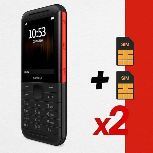 Nokia 5310 -Daul SIM Téléphone portable Moderne Appareil photo VGA flash-noir/rouge
 Fiche Technique et Prix au Maroc