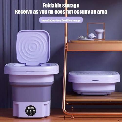 Machine à laver portable pliable avec essoreuse automatique vêtements 11L  Green, Purple, Multicolore
 Fiche Technique et Prix au Maroc