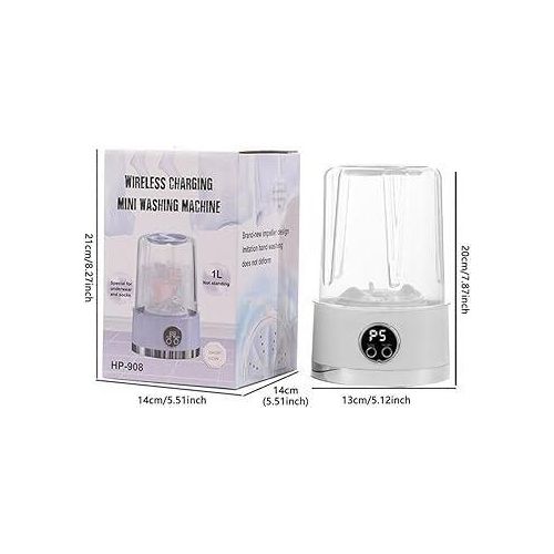 Machine à laver portable, mini laveuse sans fil rechargeable, tasse à laver automatique compacte sans fil, avec affichage numérique pour vêtements de bébé, sous-vêtements, chaussettes, camping, maison
 Fiche Technique et Prix au Maroc