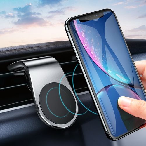Car Phone Holder Mini Air Vent Magnet Mount Mobile Support Smartphone.
 Fiche Technique et Prix au Maroc