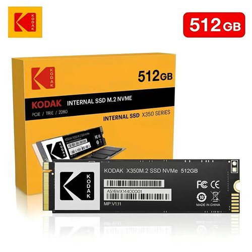 Kodak X350 Disque Dur SSD M.2 NVMe PCIe Gen3x4 512GB
 Fiche Technique et Prix au Maroc