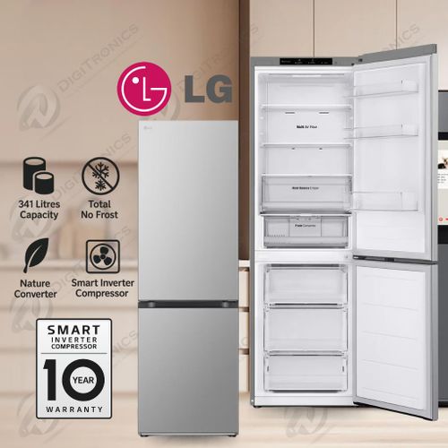 LG Réfrigérateur combiné 341L Smart Inverter, NatureFRESH, Total No Frost & DoorCooling+, GR-B499FMGW
 Fiche Technique et Prix au Maroc