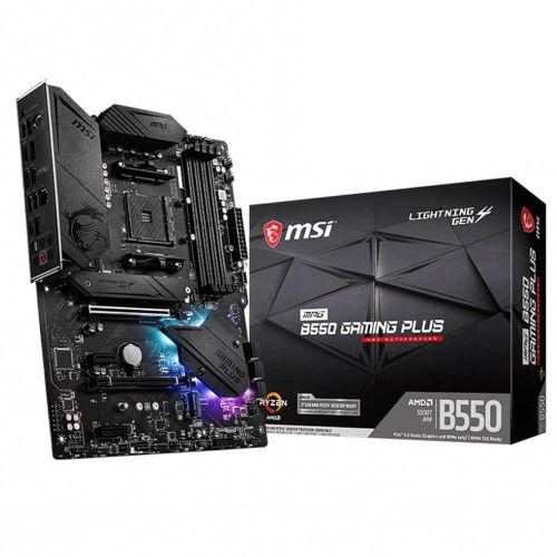 Msi Carte mère de jeu MPG B550 Gaming Plus (ATX), AMD AM4, DDR4 M.2, USB 3.2 Gen 2, HDMI ATX
 Fiche Technique et Prix au Maroc