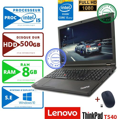 Lenovo 15.6″ - THINKPAD T540P - 8Go Ram  - 500 SSD - Windows - Noir - Clavier Azerty
 Fiche Technique et Prix au Maroc