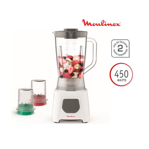 Moulinex Blender Moulinex Blendeo LM2B3126- 450W, Bol 1.5L
 Fiche Technique et Prix au Maroc