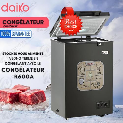 Daiko Congélateur Rapide anti-bactérie 80 L Silencieux écologique, CGC100XDK 
 Fiche Technique et Prix au Maroc