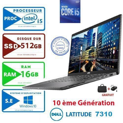 DELL Ultraportable Latitude E7310 - 13" - Intel Core i5--10ÈME GÉNÉRATION- 16GB RAM- 512GB SSD - Windows - Full HD - Remis à neuf
 Fiche Technique et Prix au Maroc