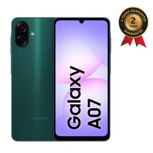 Samsung Galaxy A07 - 6,7" - 128Go + 4 Go Ram  - Green - 2 ans de garantie
 Fiche Technique et Prix au Maroc
