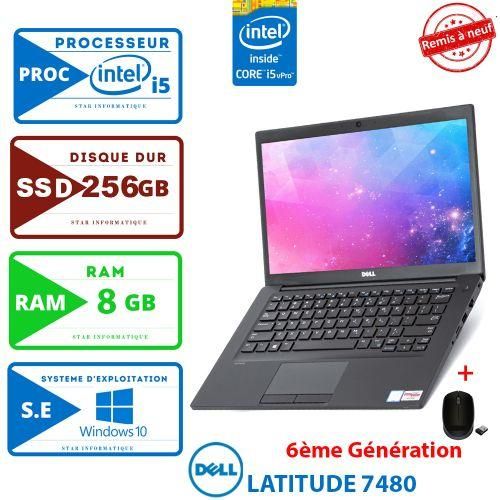 DELL PC PORTABLE Latitude 7480 - INTEL CORE i5 - RAM 8Go - 256Go SSD - REMIS A NEUF
 Fiche Technique et Prix au Maroc