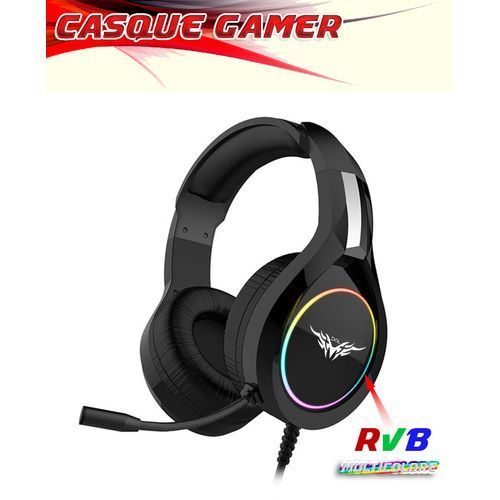 Dml Casque Gamer - RVB LED - Bass Stereo - Avec Microphone - Noir
 Fiche Technique et Prix au Maroc