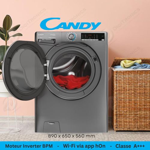 Candy Machine à Laver 9KG hublot Smart Pro Inverter A+++, 16 programmes, CSO494TWMBG/1-15
 Fiche Technique et Prix au Maroc