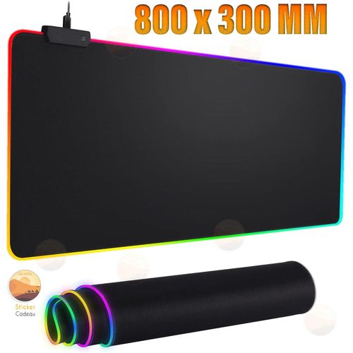 Tapis de souris RGB, tapis de souris LED, grand tapis de souris, tapis de souris LED et grand
 Fiche Technique et Prix au Maroc
