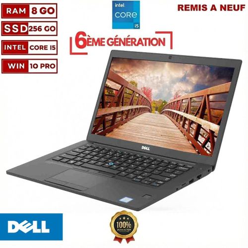 DELL Ultraportable Latitude E7480- 14" - Intel Core i5--6ÈME GÉNÉRATION- 8GB RAM- 256GB SSD - Windows - Full HD - Remis à neuf
 Fiche Technique et Prix au Maroc