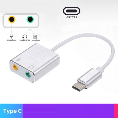 Carte son externe USB Type C carte Audio Jack 3.5mm écouteurs et microphone
 Fiche Technique et Prix au Maroc