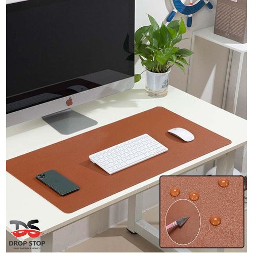Drop Stop Tapis de protection de bureau en Cuir PU de liège naturel, Tapis de souris optique de jeu étendu
 Fiche Technique et Prix au Maroc