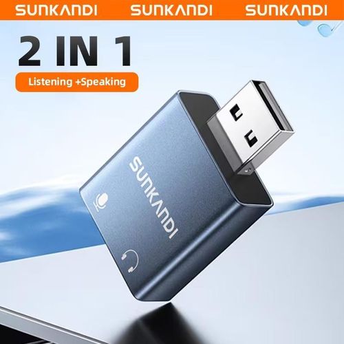 Adaptateur SUNKANDI USB vers Jack Audio avec Sortie Casque et Microphone 3,5 mm, Convertisseur Audio Externe USB vers Aux 3,5 mm pour Windows, Mac, Linux, PC, Ordinateurs Portables, Bureau, PS5, Switch 2
 Fiche Technique et Prix au Maroc