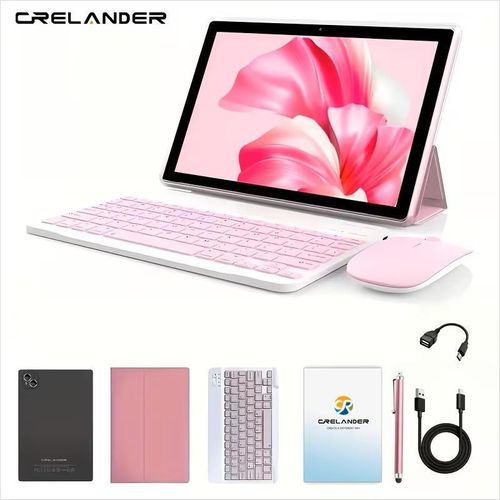 Crelander  Tablette PC T30 PRO  avec Étui Rose,  tablette 5-en-1 avec clavier, souris, étui, stylet+ coque protectrice antichoc
 Fiche Technique et Prix au Maroc
