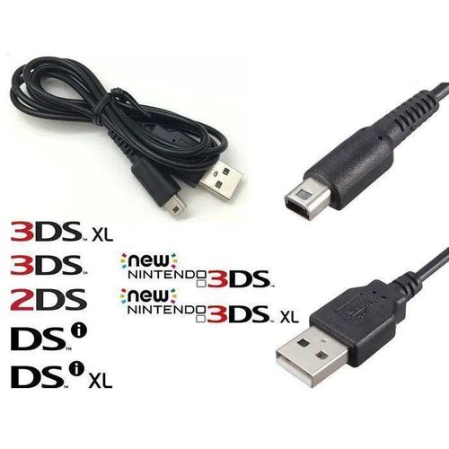 Câble de charge pour nintendo DSi / DSi XL / 3DS / 3DS XL / 2DS / New 3DS / New 3DS XL / New 2DS XL
 Fiche Technique et Prix au Maroc