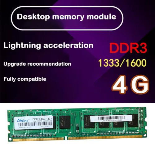 Ram 4GB DDR3 1333MHz - barrette mémoire 4Go d'occasion Pour PC Bureau
 Fiche Technique et Prix au Maroc