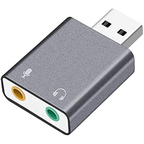 Carte son USB 7.1 Adaptateur externe USB vers jack 3,5 mm pour casque, microphone audio stéréo, carte son pour ordinateur portable PC
 Fiche Technique et Prix au Maroc