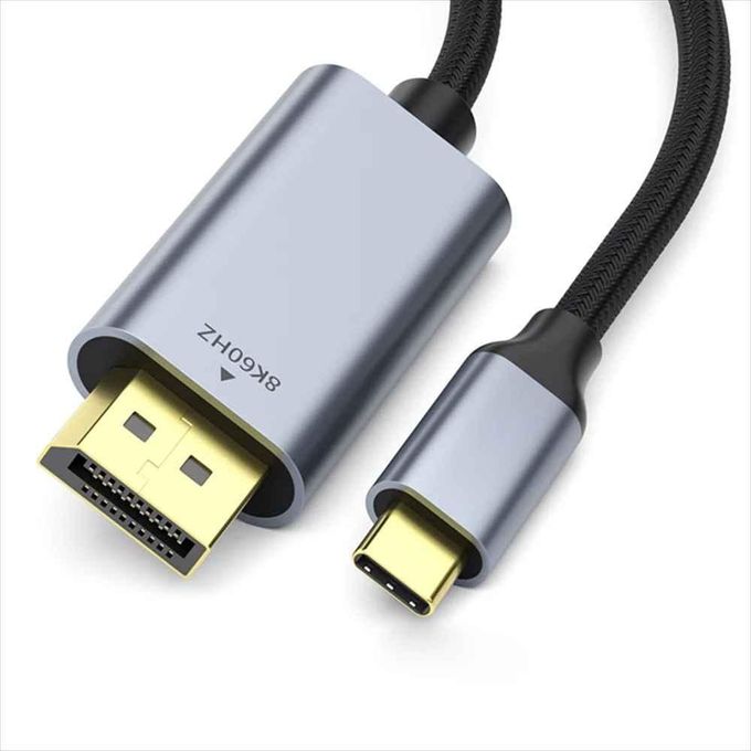 Câble de type C vers DisplayPort 2.1 8K @ 60Hz 4K @ 120Hz DP bidirectionnel vers USB-C pour Thunderbolt 4/3 pour MacBook Huawei Air projecteur
 Fiche Technique et Prix au Maroc