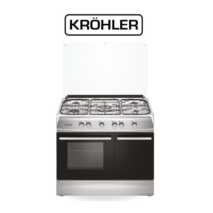 Kr”hler Cuisinère 90x60-Cache Bouteille Double Gaz Inox Allumage
 Fiche Technique et Prix au Maroc