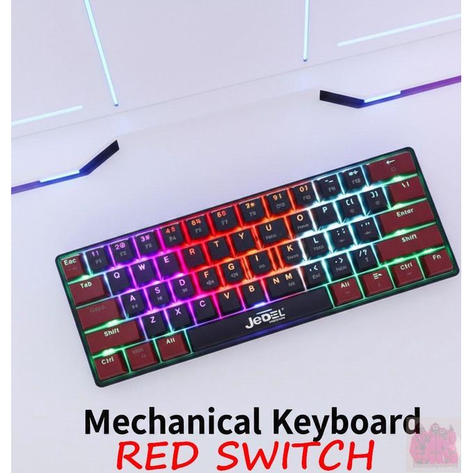 Jedel Clavier Gaming Mécanique KL69 Format 60% RGB Red Switch - Noir 
 Fiche Technique et Prix au Maroc