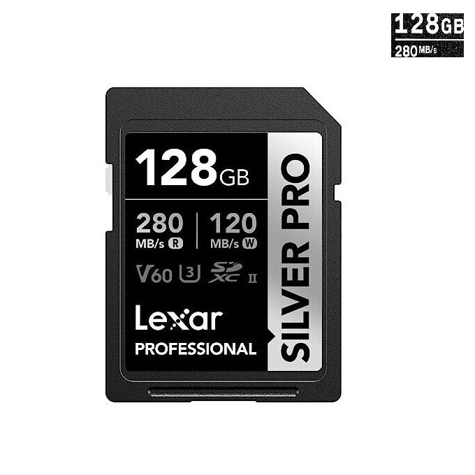 Lexar Carte memoire 128 GB professionnelle SDXC SILVER PRO UHS-II 280 Mo/s
 Fiche Technique et Prix au Maroc