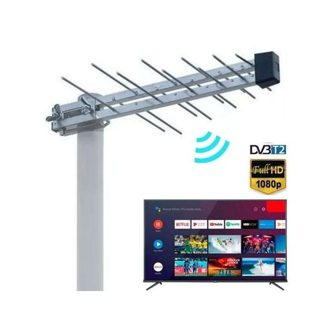 Antenne TNT extérieur 40cm // Bande UHF VHF TV Numériques Terrestre Maroc 
 Fiche Technique et Prix au Maroc