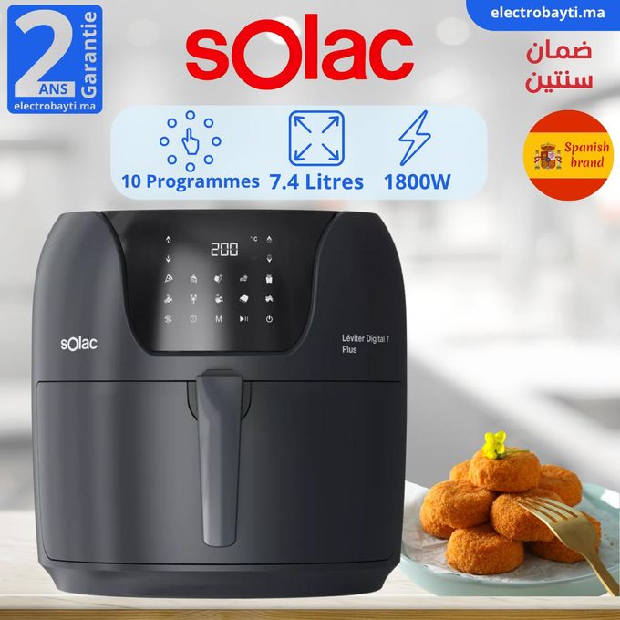 Solac Friteuse sans huile à air chaud - AIR FRYER - 7litres - 10 programmes
 Fiche Technique et Prix au Maroc