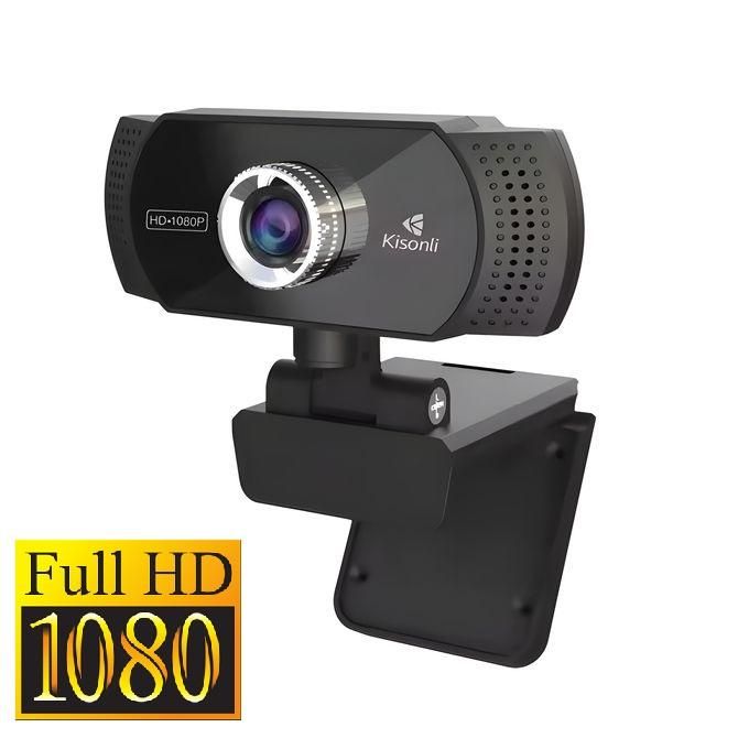 Kisonli Webcam Full HD 1080p, Microphone Intégré, Angle de Vue de 90°, USB, Lecture Directe, Idéale pour les Appels, Réunions et l'Apprentissage à Distance – MODÈLE PC-2
 Fiche Technique et Prix au Maroc