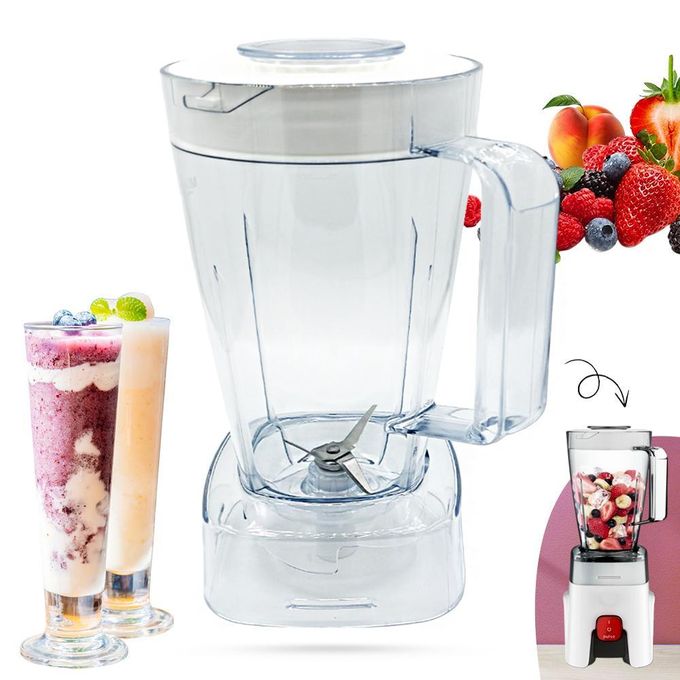 Bol Blender 1.25L en Plastique – Bol de Remplacement Compatible avec Blender Moulinex The Genuine – Pièce de Rechange
 Fiche Technique et Prix au Maroc