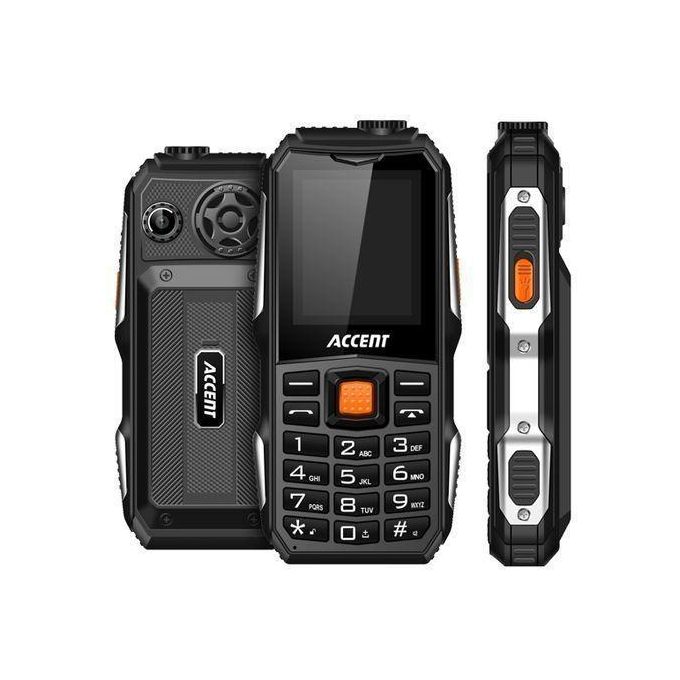 Accent Téléphone portable militaire Tank P18 Gsm 2.4 pouces forte batterie 5000 mAh Caméra et Video Bluetooth, radio FM, torche-LED
 Fiche Technique et Prix au Maroc