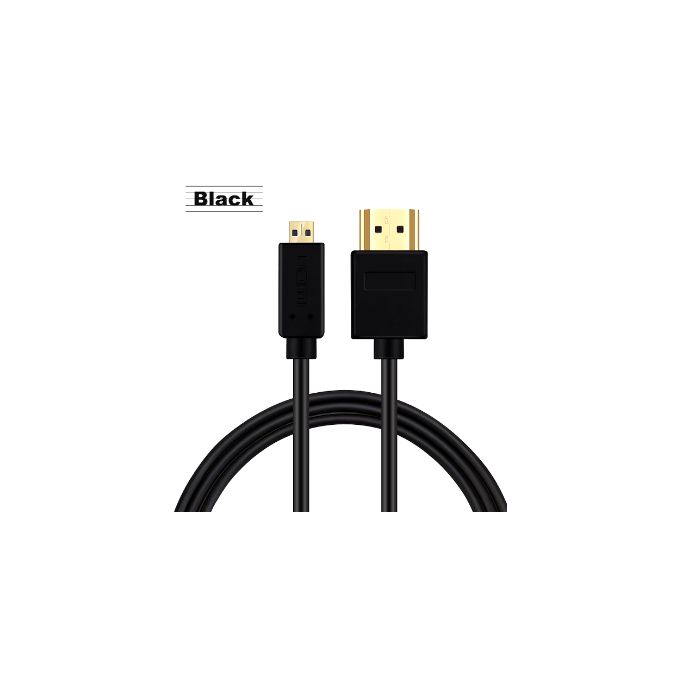 Cable HDMI vers micro HDMI haut débit - 1.8 m Haute Qualite Premium 6tf 4K
 Fiche Technique et Prix au Maroc