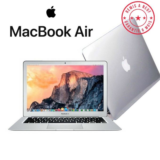 Apple MacBook Air 13 2015 - 13.3" - Intel Core i5 - 4GB RAM + 128GB SSD - Windows - Remis à neuf
 Fiche Technique et Prix au Maroc