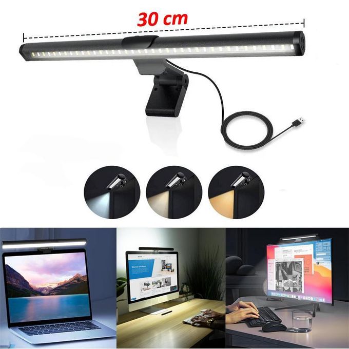 Barre Lumineuse Moniteur PC Écran, PC Portable Lampe LED, Tactile, 3 Niveaux de Luminosité, USB - 30cm
 Fiche Technique et Prix au Maroc
