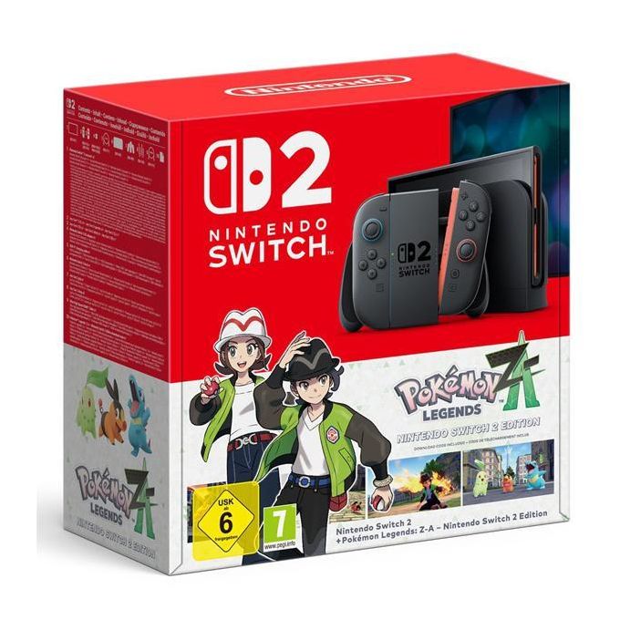 Nintendo Switch Console de jeu Portable Nintendoswitch 2 avec jeu Pokémon Z A
 Fiche Technique et Prix au Maroc