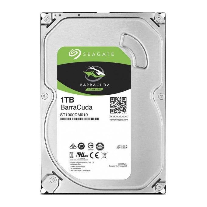 SEAGATE BarraCuda Disque Dur Interne SATA 1TB / 1TO HDD 7200 6Gb/s 3.5" -1000GB
 Fiche Technique et Prix au Maroc