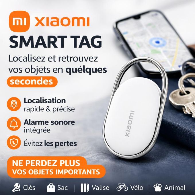 XIAOMI Tag – Smart Traceur Bluetooth pour Clés, Sac, Valise / Localisateur d’Objets Intelligent / Anti-Perte / Compatible Android & iOS Apple Find My / Tracker Bluetooth
 Fiche Technique et Prix au Maroc