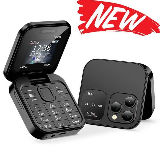 Mini Téléphone Portable Pliable Servo i16 Pro, Ultra Compact, Double SIM, Caméra HD, Simple et Élégant, Noir
 Fiche Technique et Prix au Maroc