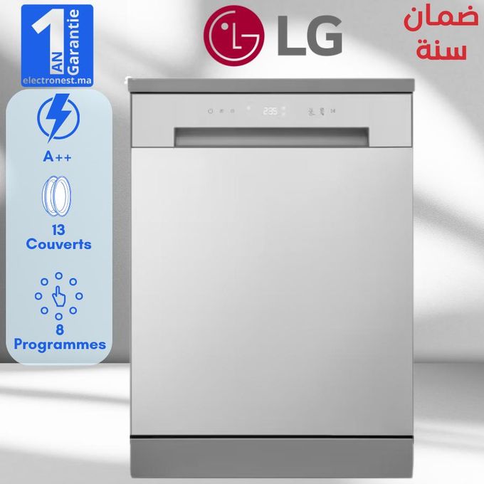 LG Lave-vaisselle Acier inoxydable anti-traces - 13 couverts - 8 programmes 
 Fiche Technique et Prix au Maroc
