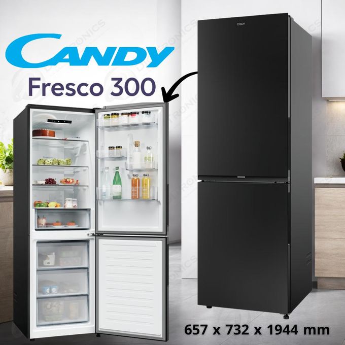 Candy Réfrigérateur combiné Fresco No Frost 330L, Fresher Tech, Silencieux, CNCQ2T618EBMA
 Fiche Technique et Prix au Maroc