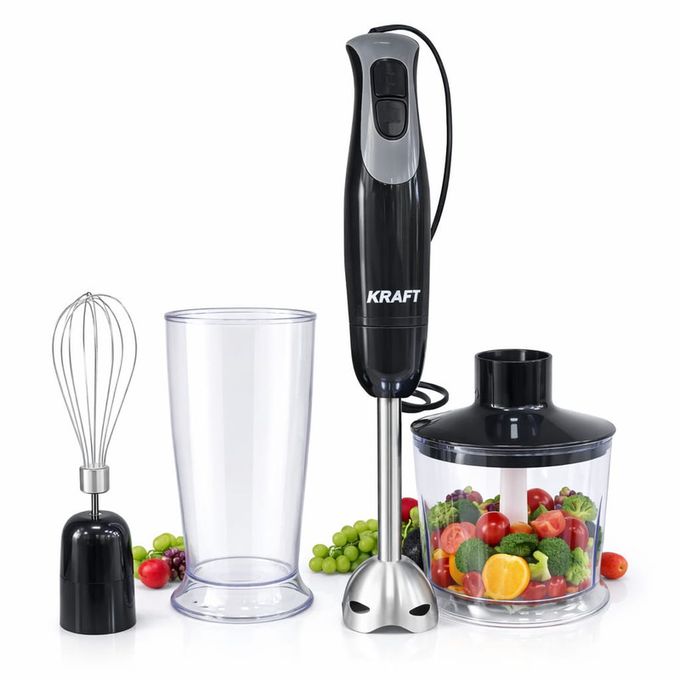 Kraft line Mixeur plongeant 4 en 1 - (Hand Blender) 500W
 Fiche Technique et Prix au Maroc